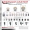 Service Caster 5'' Nylon Swivel 1-1/2'' Expanding Stem Caster Set with Brake, 4PK SCC-EX20S514-NYS-PLB-112-4 - alternate 2